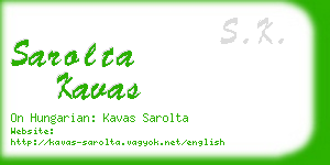 sarolta kavas business card